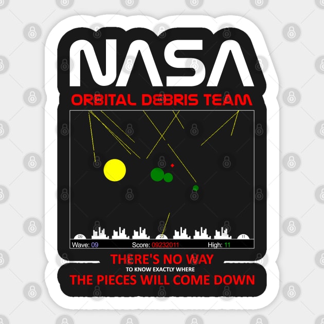 NASA - Orbital Debris Team Sticker by sadicus